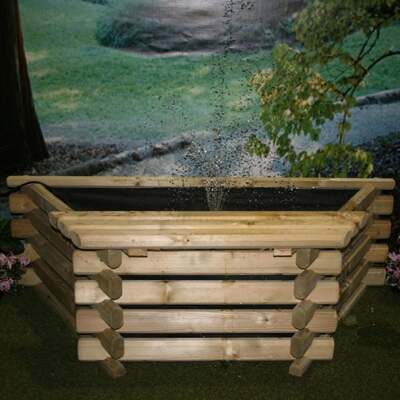 Raised Wooden Pond 25-Gallon