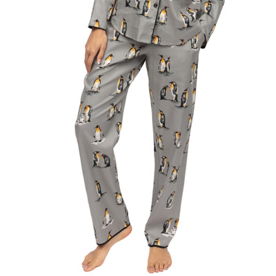 Cyberjammies Parker Penguin Print Pyjama Bottoms - Grey Mix - 3XL - 20