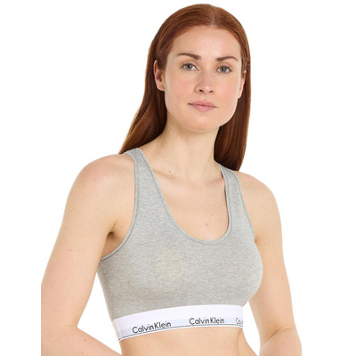 Calvin Klein Modern Cotton Bralette - Grey Heather - XS - 8