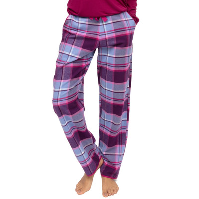 Cyberjammies Hazel Brushed Check Pyjama Bottoms - Dark Purple Mix - XS - 8
