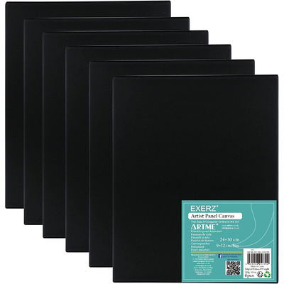 Exerz Canvas Panels 6pcs 24x30cm Black