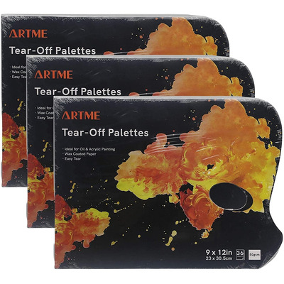 Artme Tear-off Paper Palettes 22.9x30.5cm, 50g, 36 sheets - Disposable Palettes- 3pk