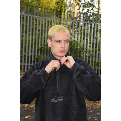 Fleece in Black with DBDNS Futuristic Logo Embroidery