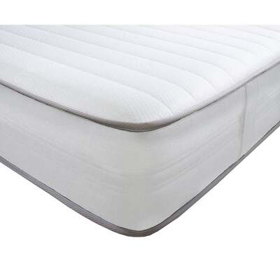 Starlight Beds Hybrid Straight line Memory foam with Handles Open Coil Spring Mattress - Grey Border / European Double (140cm by 200cm)