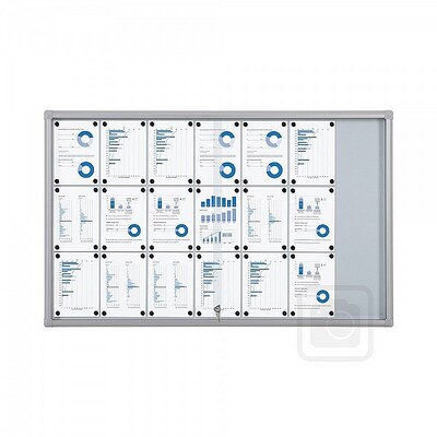 Whiteboard with Locking Sliding Glass Doors