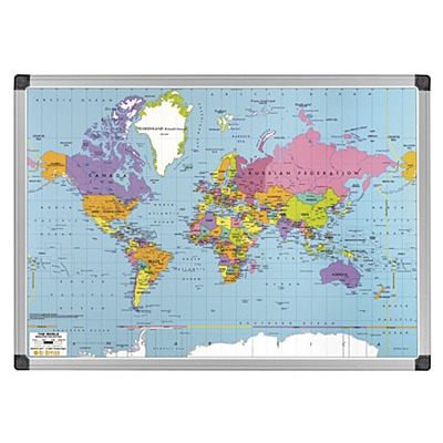 Magnetic Drywipe World Map