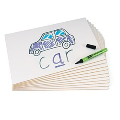 Show-me MDF Rigid A4 Whiteboards Plain Pack of 30
