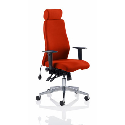 Onyx Posture Chair with Headrest Tabasco Fabric