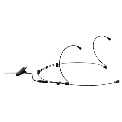 Double Ear Discreet Headset with 4 Pin Mini XLR Black