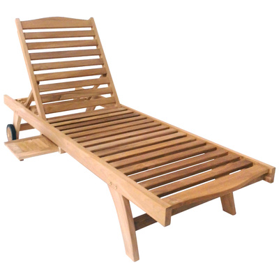 Premium Teak Garden Sun Lounger