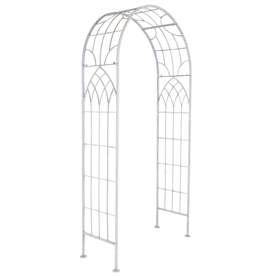 Wrought Iron Arch - Antique White