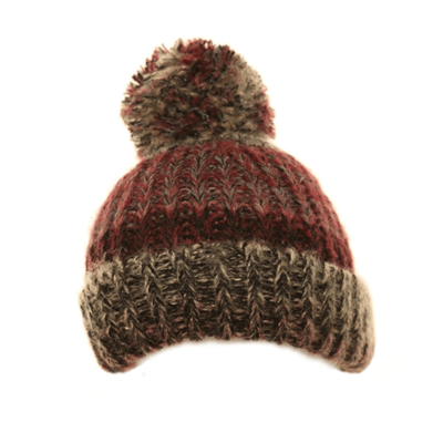 Girls Jano Chunky Knitted Bottle Hat - Dark Pink
