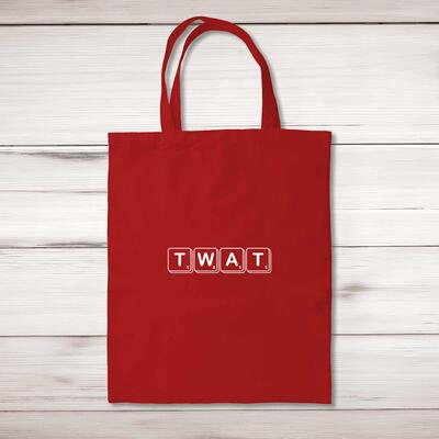 Scrabble Tiles Twat Tote Bag