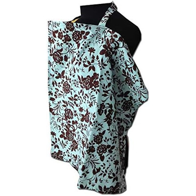 Palm & Pond Turquoise Rose Baby Breastfeeding Cover