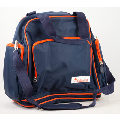 Palm and Pond Changing Back Pack Navy with Orange Trim