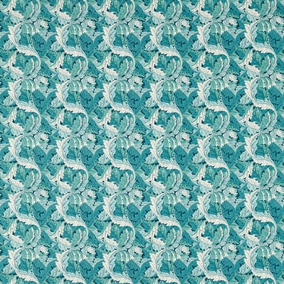 William Morris Acanthus Fabric Teal F1681/04 - By The Metre