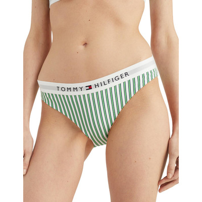 Tommy Hilfiger TH Vertical Stripe Bikini Brief - Nola Stripe Spring Lime - S - 10