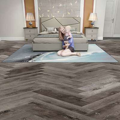 Lusso Portofino Herringbone Weathered Ash SPC Click Vinyl Flooring