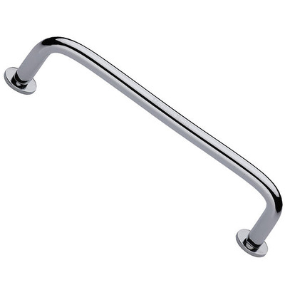 Heritage Brass Wire Design Cabinet Pull Handle With 16mm Circular Rose (96mm, 128mm OR 160mm C/C), Polished Chrome - C2156-PC POLISHED CHROME - 96mm c/c