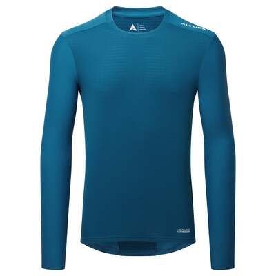 Esker Men's Polartec Long Sleeve Trail Jersey Navy &pipe; Warmth & Water Repellent for Cold Weather Adventures &pipe; Relaxed Fit &pipe; XL &pipe; Altura