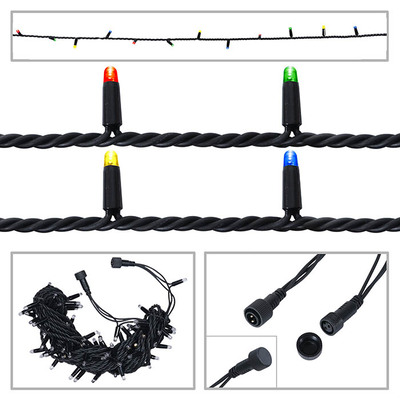 LED String Light Rubber Connectable Design in Multi-Colour - 20m
