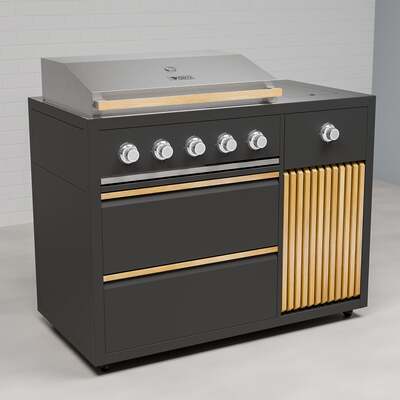 Draco Grills Scandic Line Modular 5 Burner Barbecue with Side Burner