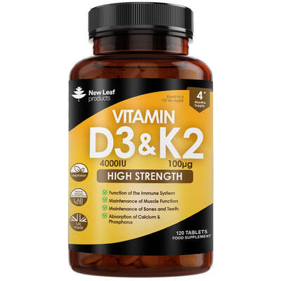 Vitamin D3 and K2 Tablets