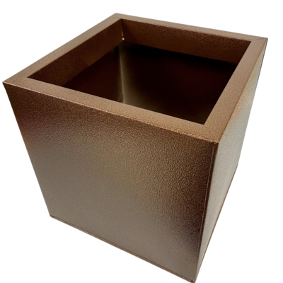 Zinc Planters Cube Black and Bronze Aluzinc