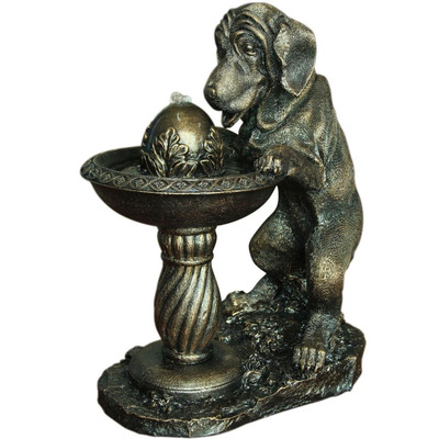 Solar Dog at Fountain Water Feature