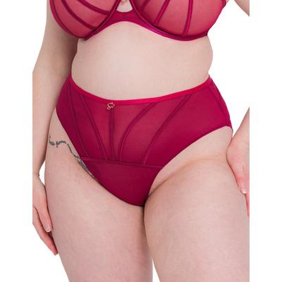 Scantilly by Curvy Kate Senses High Waist Brief - Cherry - S - 10