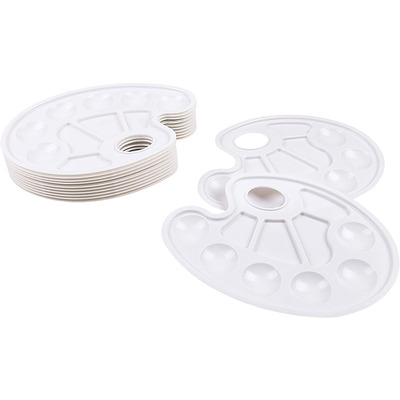 EXERZ 12pcs Palettes Paint Tray with Thumb Hole