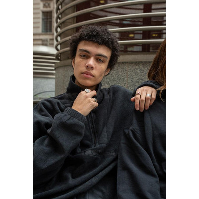 Fleece In Black With Black DBDNS Embroidery