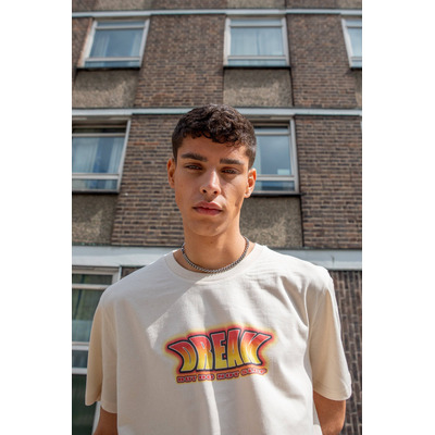 Short Sleeved T-shirt in Natural With DBDNS Logo Print