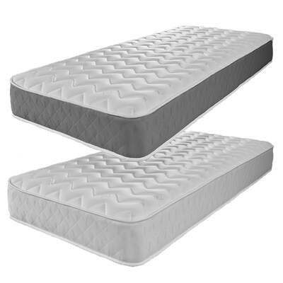 Starlight Beds 7.5" Deep Multi-Layer Memory foam and Open-Coil Spring Mattress - White Border / European Small Single (80cm by 200cm)