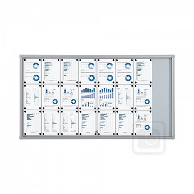 Whiteboard with Locking Sliding Glass Doors