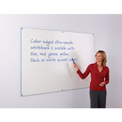 WriteOn Coloured Edge Whiteboard 876 x 1176mm Blue Edge
