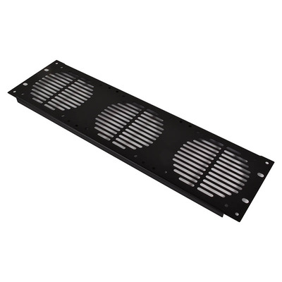 19-Inch 3U Fan Vent Plate Black
