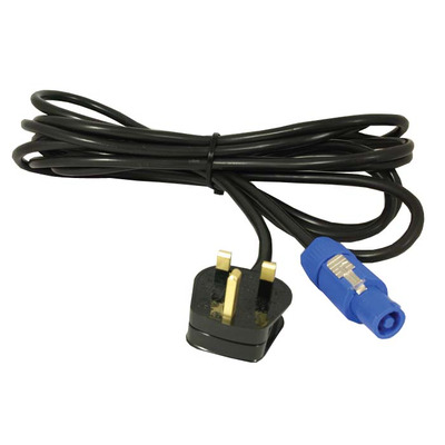 Powercon To 13 Amp Plug Extension Lead 5m