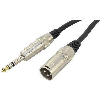 XLR (M) To Stereo 1/4 inch Jack Lead 1.5m