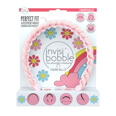 Invisibobble Retro Dreaming Collection - Hair Halo Eat, Pink and Be Merry