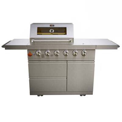 Draco Grills Z450 Deluxe 4 Burner Stainless Steel Gas Barbecue with Integrated Sear Station, Mid May 2025