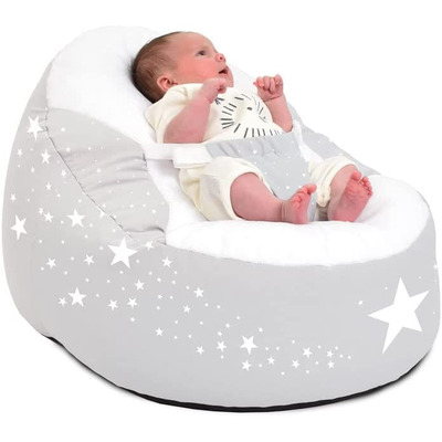 Gaga™ Cuddlesoft Pre-filled Baby Bean Bag - Wish Upon A Star (Colour: Platinum Grey)