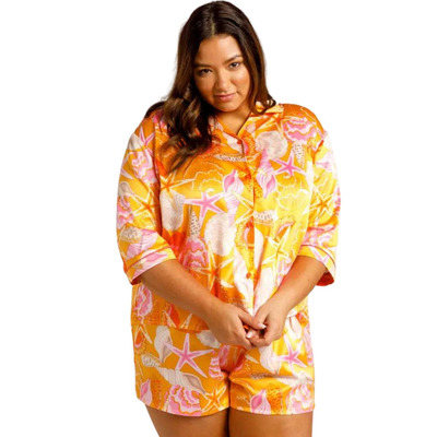 Chelsea Peers Short Pyjama Set - Orange - 7XL - 28
