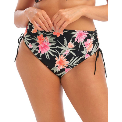 Elomi Dark Tropics Adjustable Bikini Brief - Black - 6XL - 26