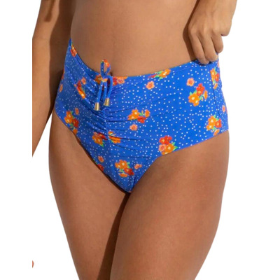 Pour Moi Santa Cruz High Waist Bikini Brief - Blue Floral - 2XL - 18