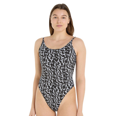 Calvin Klein Scoop Swimsuit - Monogram Black - S - 10