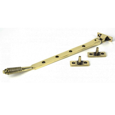 From The Anvil Reeded Window Stay (8", 10" Or 12"), Aged Brass - 83899 AGED BRASS - 8"