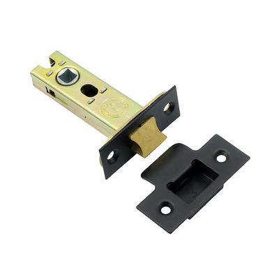 Prima Heavy Duty 3 OR 4 Inch Tubular Latches (Bolt Through), Matt Black - BH77MB 76mm (3 INCH) - MATT BLACK
