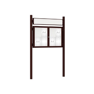 Premium Post Mounted Outdoor Noticeboard
