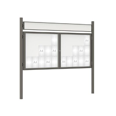 Premium Post Mounted Outdoor Noticeboard